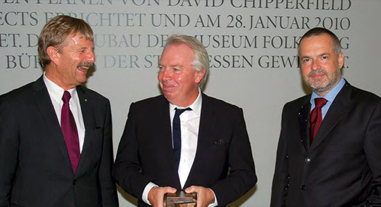 DAI Präsident Baumgart, Preisträger Chipperfield und Museumsdirektor Fischer